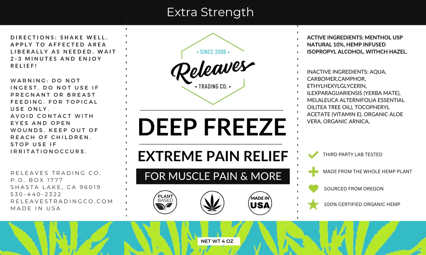 RELEAVES DEEP FREEZE PAIN SPRAY (2OZ) RELEAVES